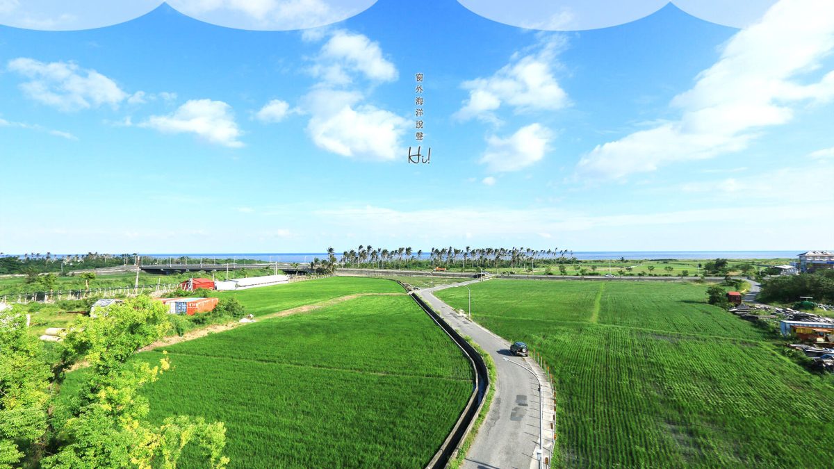 台東市近郊田野與海岸道路